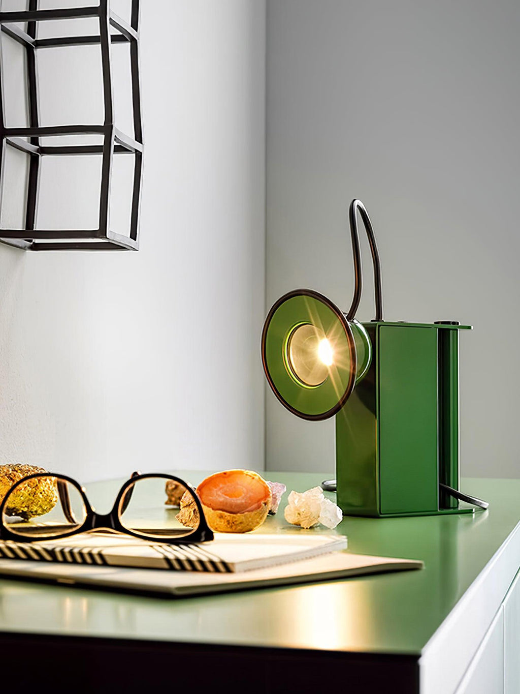 Roland Camera Table Lamp by Tavilume - iron small table lamp, view 3