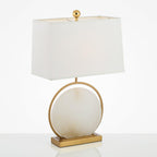 Roma White Marble Table Lamp by Tavilume - alabaster large table lamp, view 1
