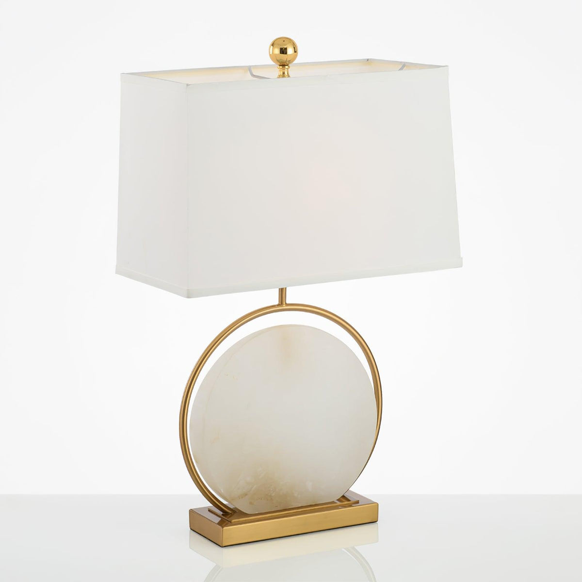 Roma White Marble Table Lamp by Tavilume - alabaster large table lamp, view 1