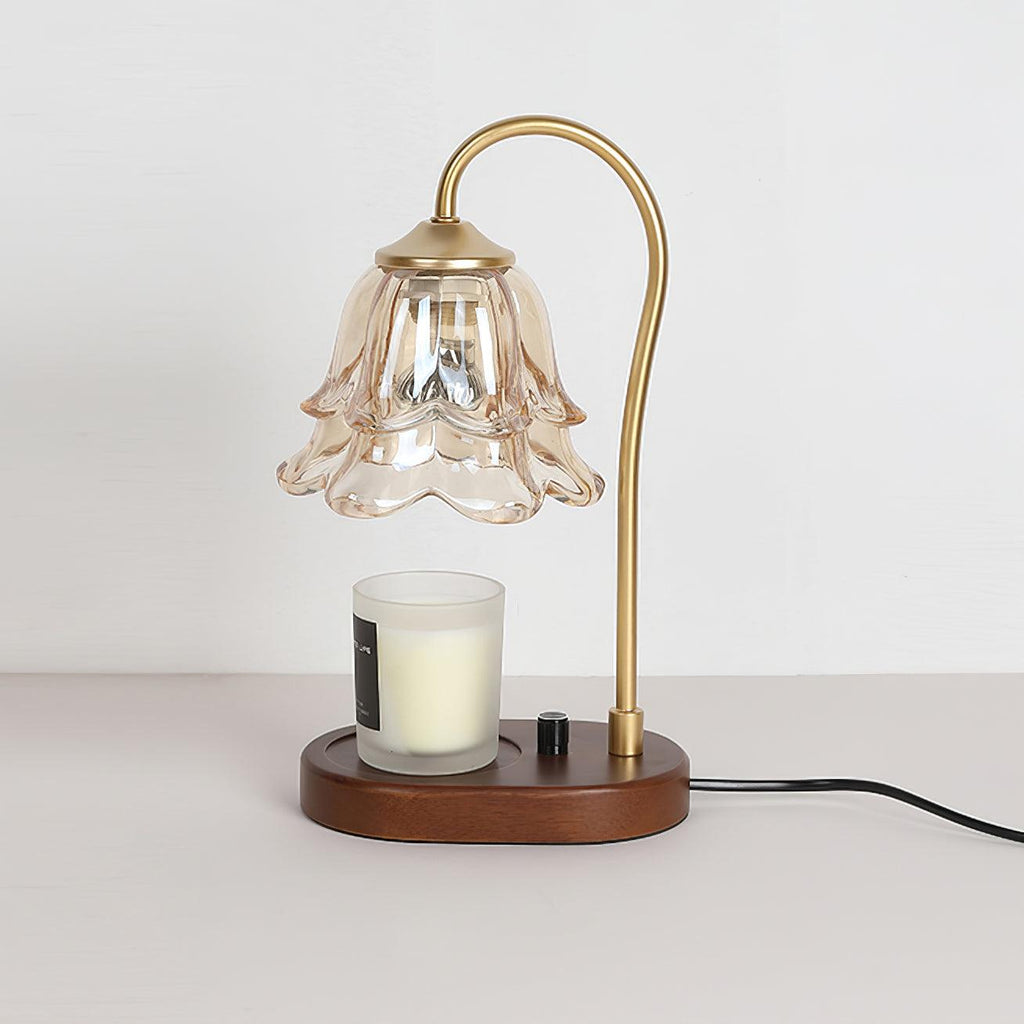 Glass Romantic Warmer Lamp by Tavilume - glass small table lamp, view 2