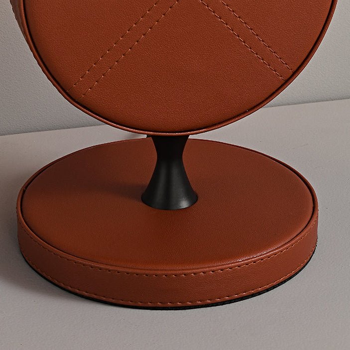 Saddle Stitch Table Lamp by Tavilume - leather medium table lamp, view 3