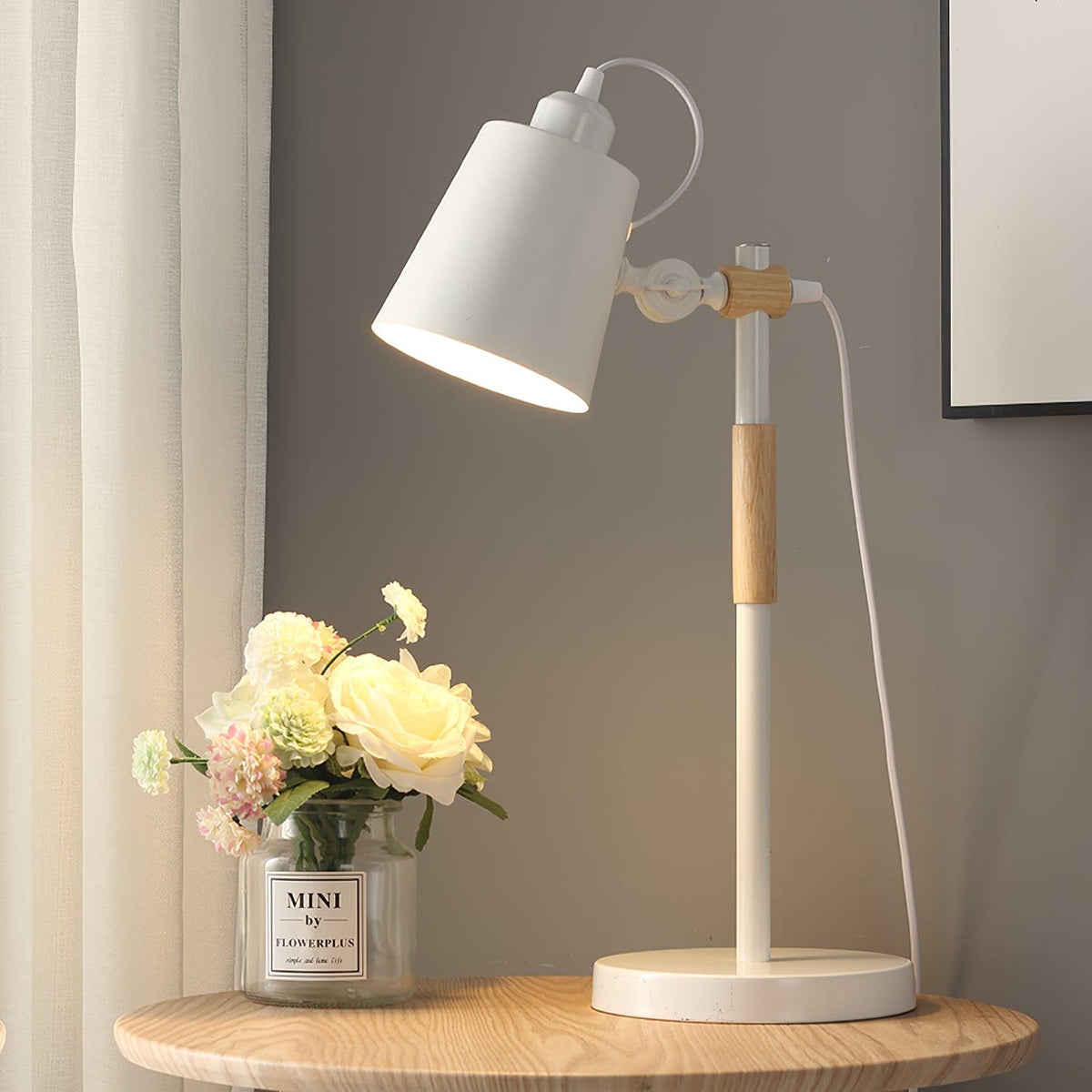 Scantling Reading Light Desk Light by Tavilume - wood medium table lamp, view 5