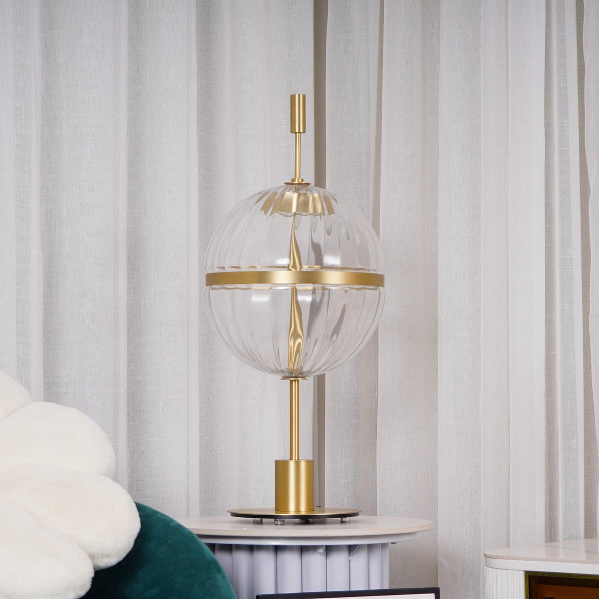 Sebastian Accent Table Lamp by Tavilume - glass large table lamp, view 3