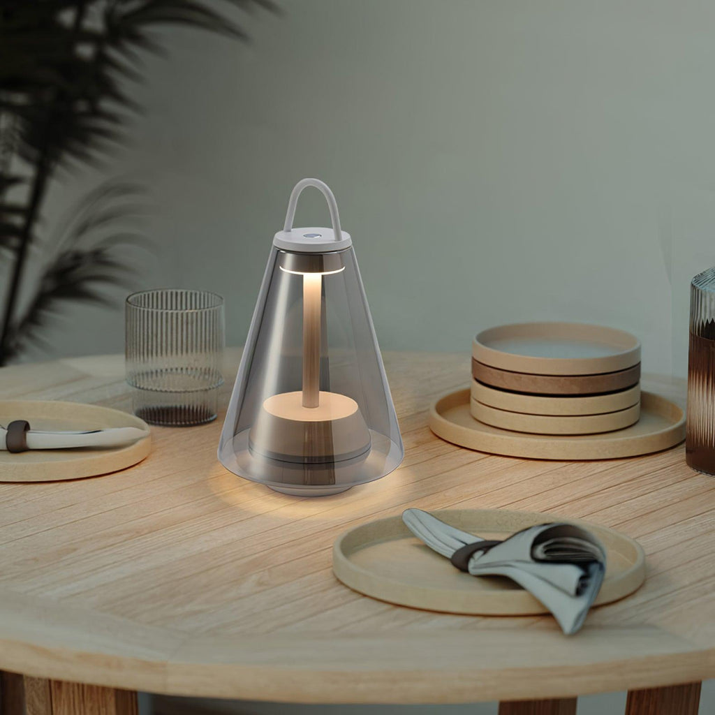 Shuttle USB-Powered Table Lamp by Tavilume - glass small table lamp, view 4
