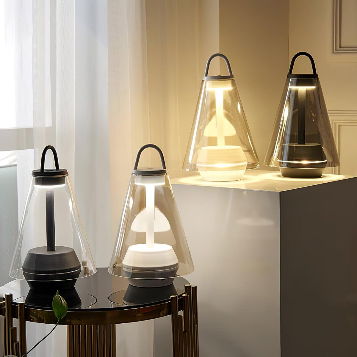 Shuttle USB-Powered Table Lamp by Tavilume - glass small table lamp, view 3