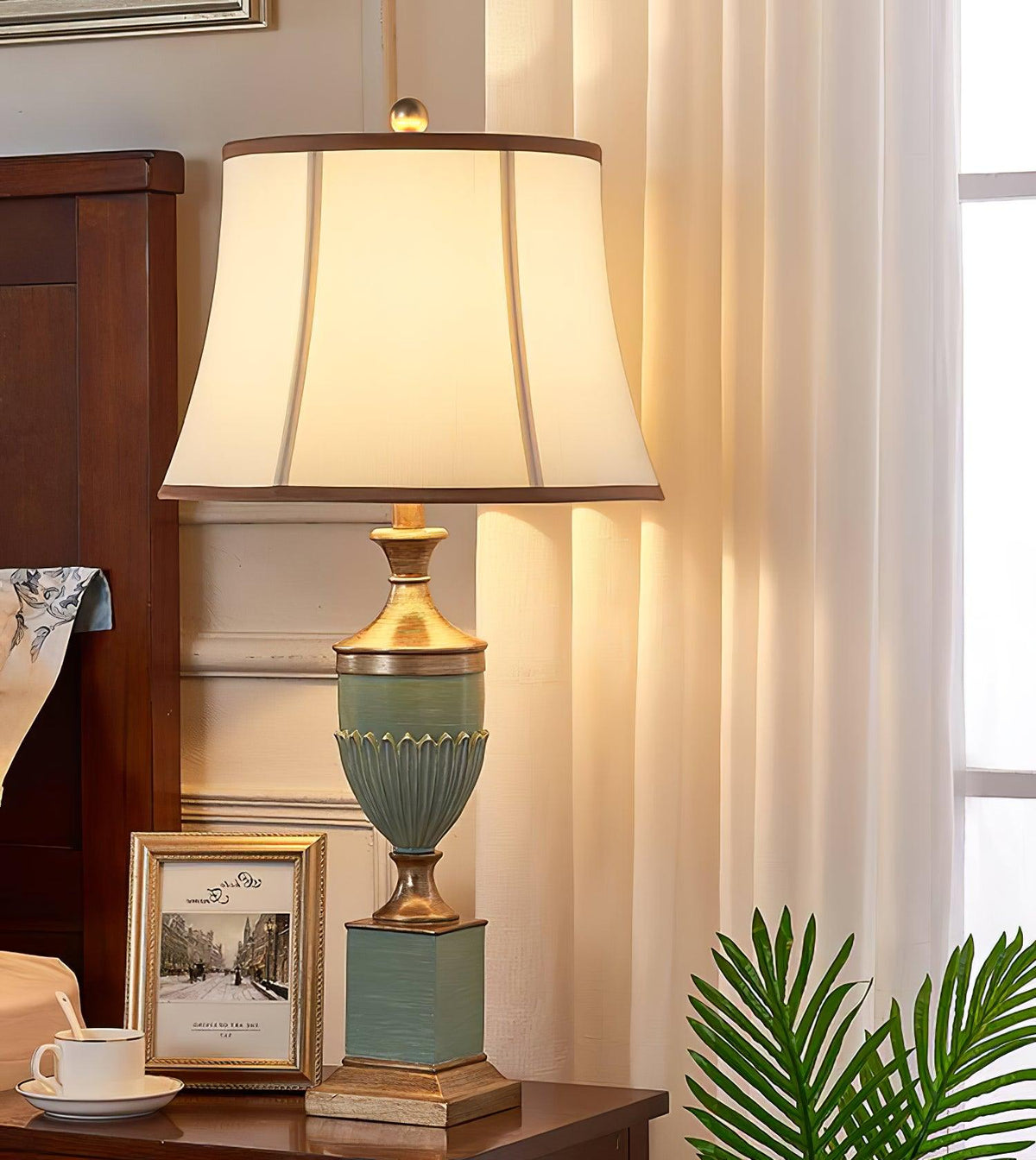 Smafan Table Lamp by Tavilume - resin large table lamp, view 2