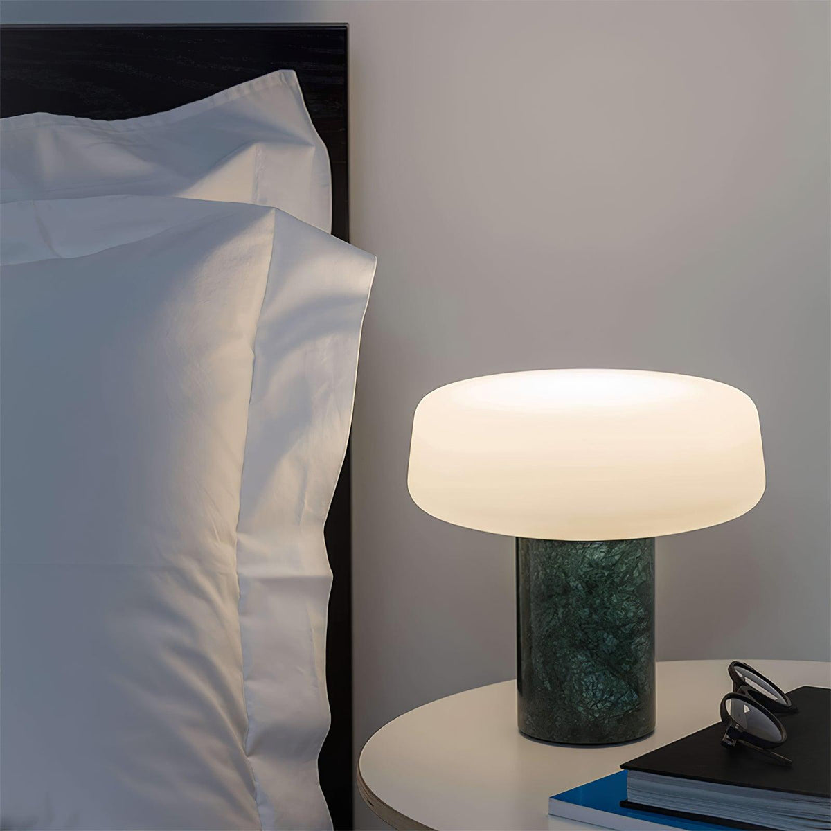 Solid Table Lamp by Tavilume - marble small table lamp, view 2