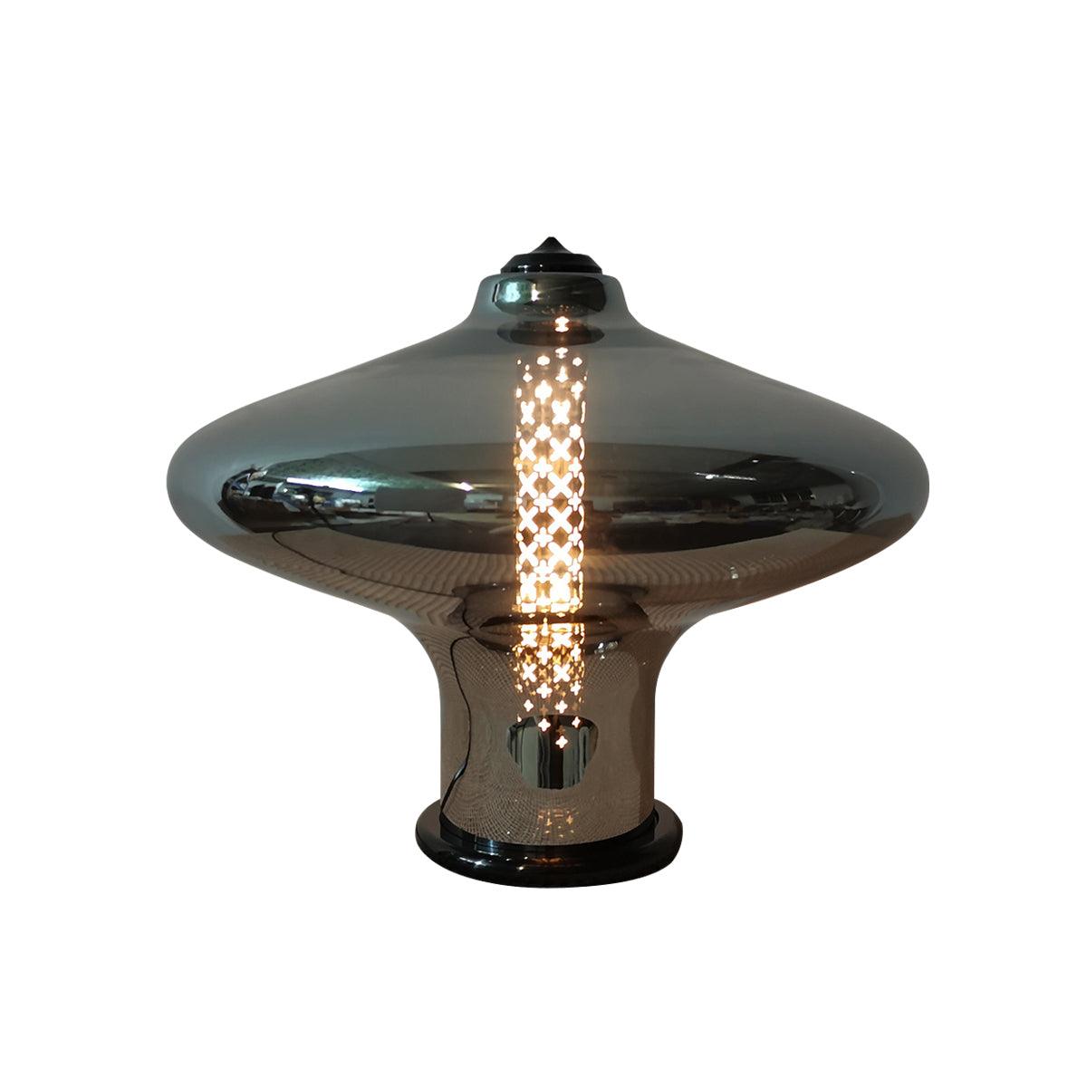 Space Age Table Lamp by Tavilume - glass small table lamp, view 2