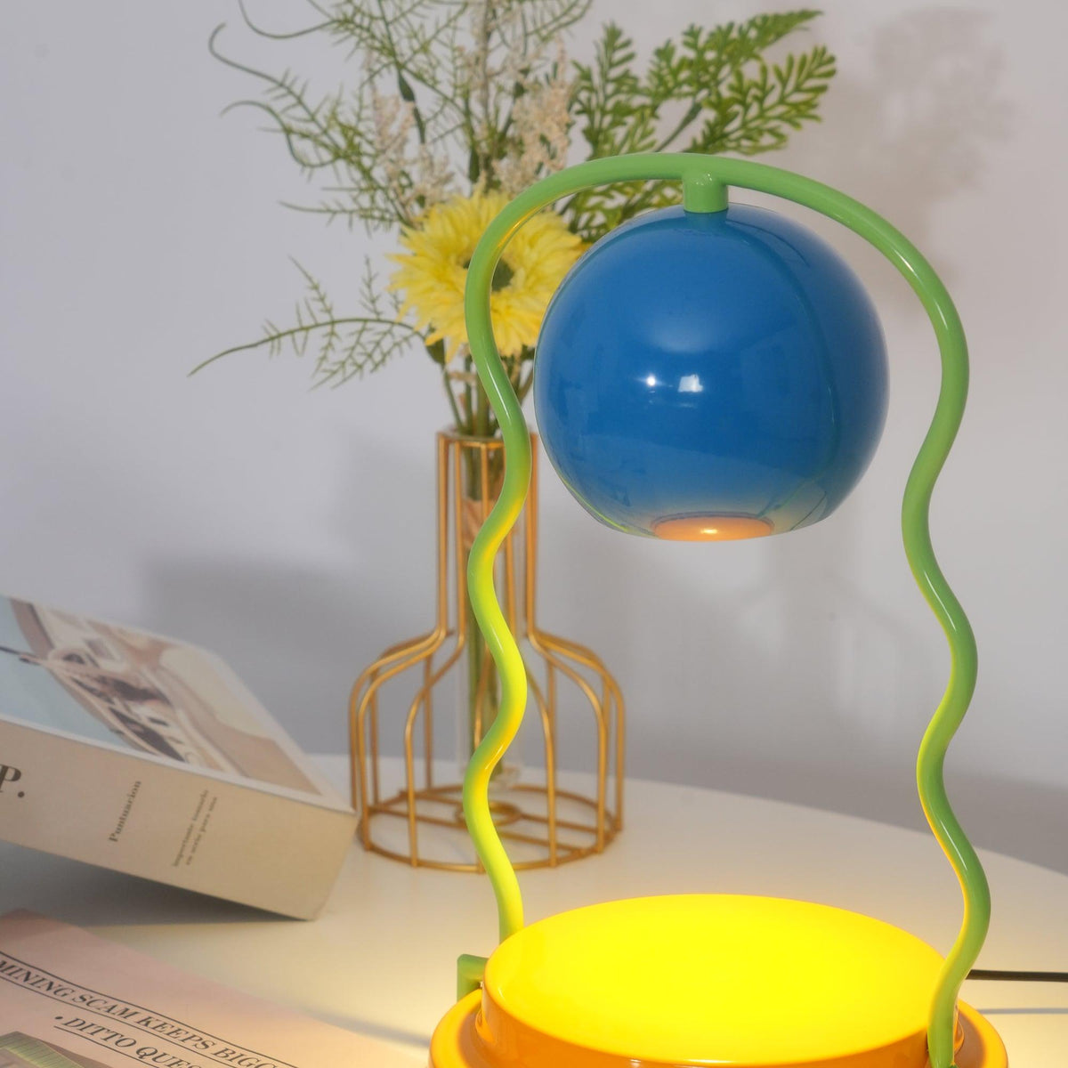 Squiggle Bright Table Lamp by Tavilume - iron small table lamp, view 2