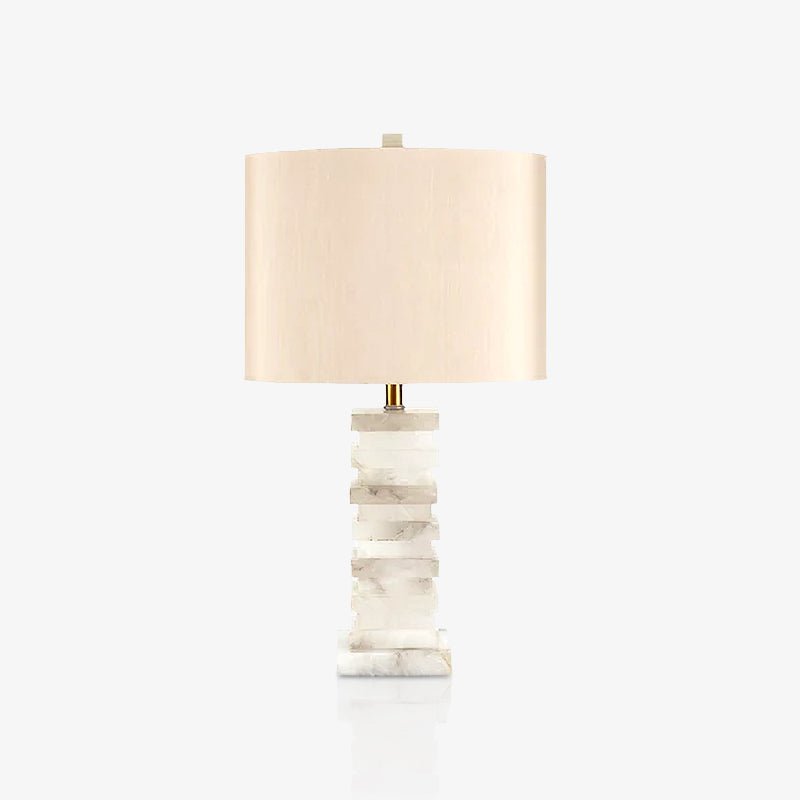 Stacked Alabaster Table Lamp by Tavilume - alabaster large table lamp, view 13
