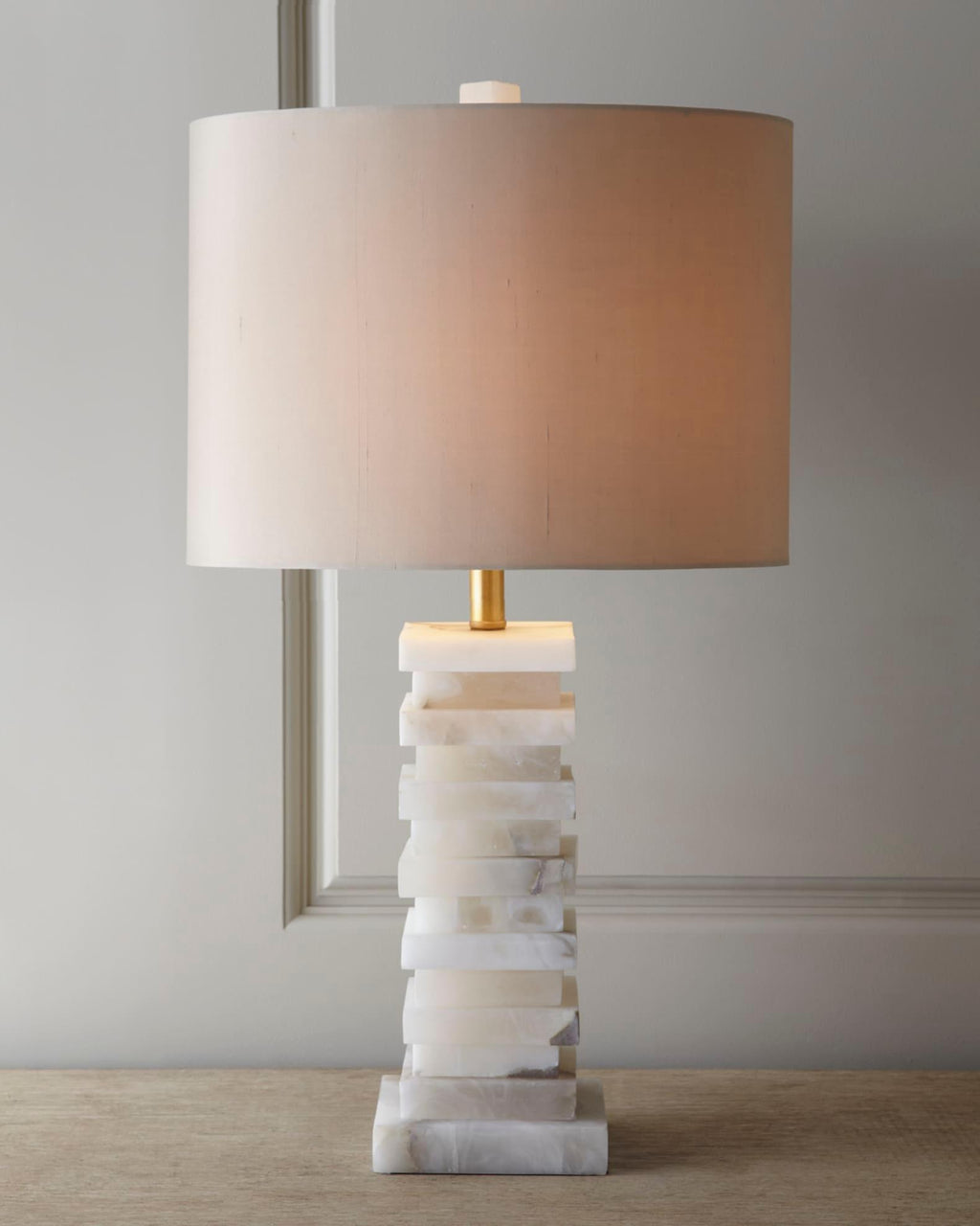 Stacked Alabaster Table Lamp by Tavilume - alabaster large table lamp, view 10