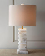 Stacked Alabaster Table Lamp by Tavilume - alabaster large table lamp, view 10