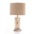 Stacked Alabaster Table Lamp by Tavilume - alabaster large table lamp, view 11