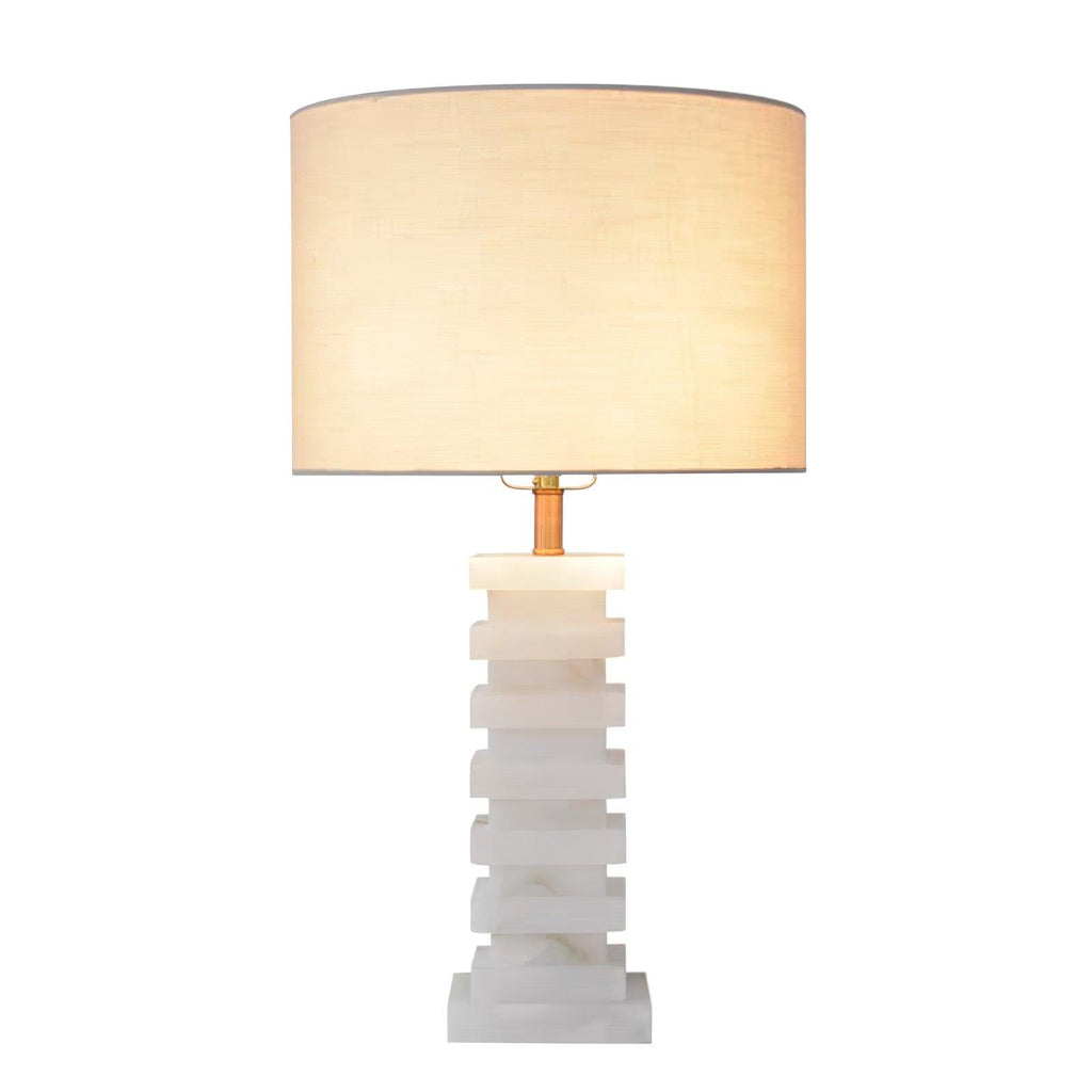 Stacked Alabaster Table Lamp by Tavilume - alabaster large table lamp, view 12