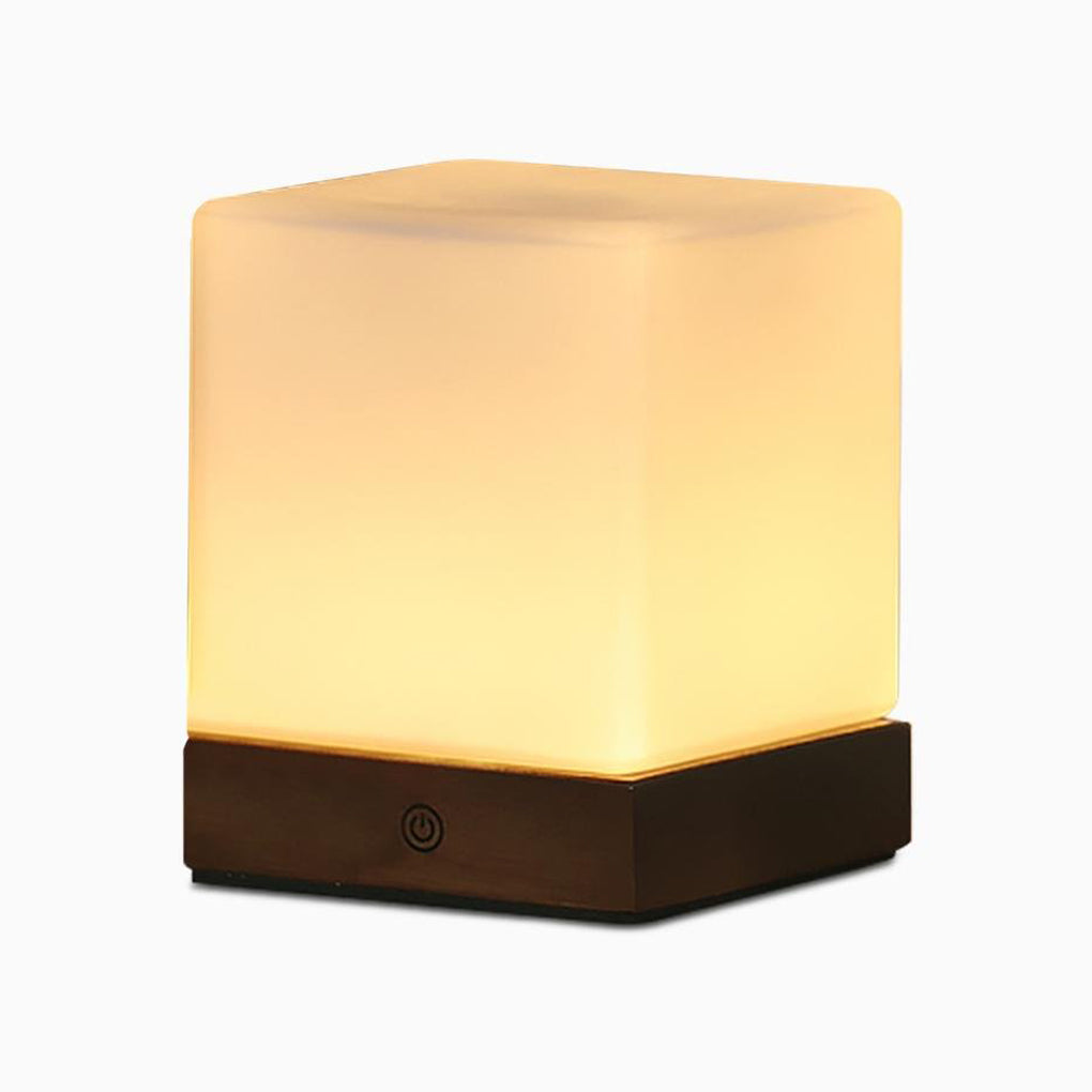 Mini Cube LED Table Lamp Ambient Lighting by Tavilume - glass small table lamp, view 10