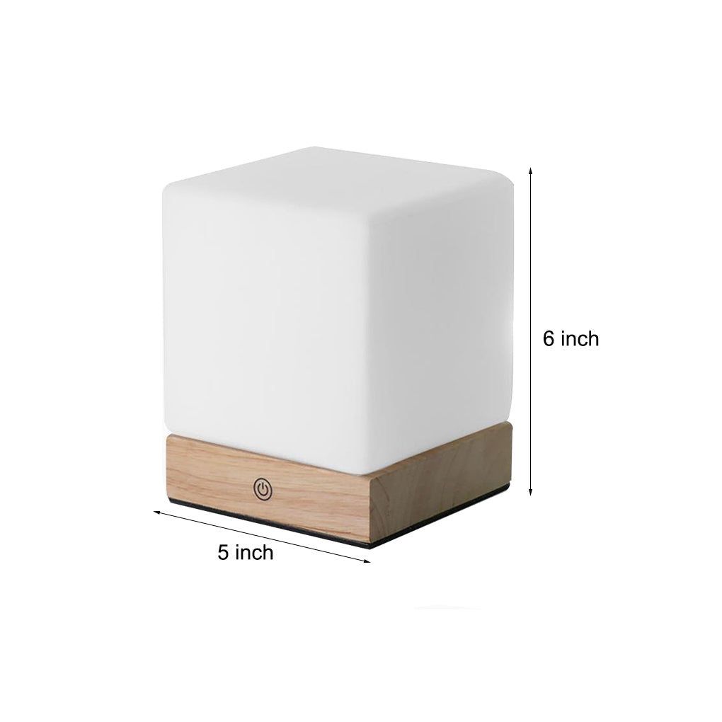 Mini Cube LED Table Lamp Ambient Lighting by Tavilume - glass small table lamp, view 8