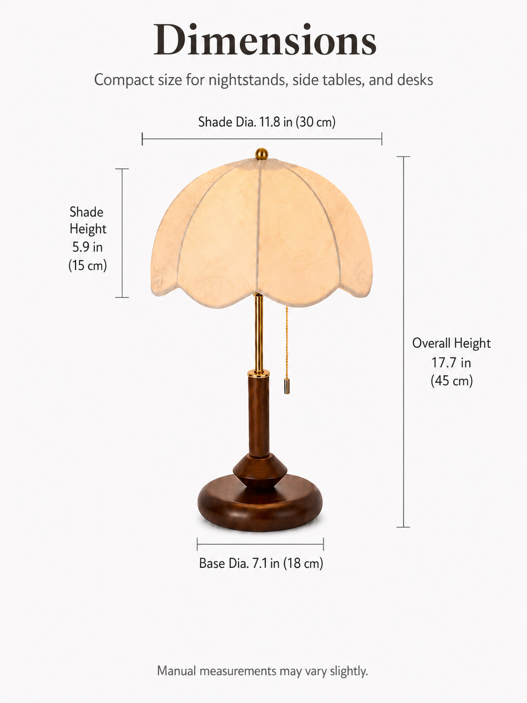 Marielle Vintage Wood Table Lamp by Tavilume - wood medium table lamp, view 2