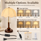 Marielle Vintage Wood Table Lamp by Tavilume - wood medium table lamp, view 4