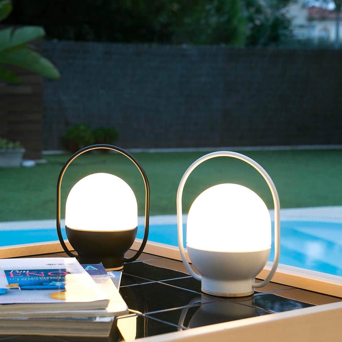 Take Away Table Lamp by Tavilume - glass small table lamp, view 2