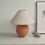 Terracotta Hued Ceramic Table Lamp by Tavilume - ceramic medium table lamp, view 8