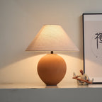 Terracotta Hued Ceramic Table Lamp by Tavilume - ceramic medium table lamp, view 7