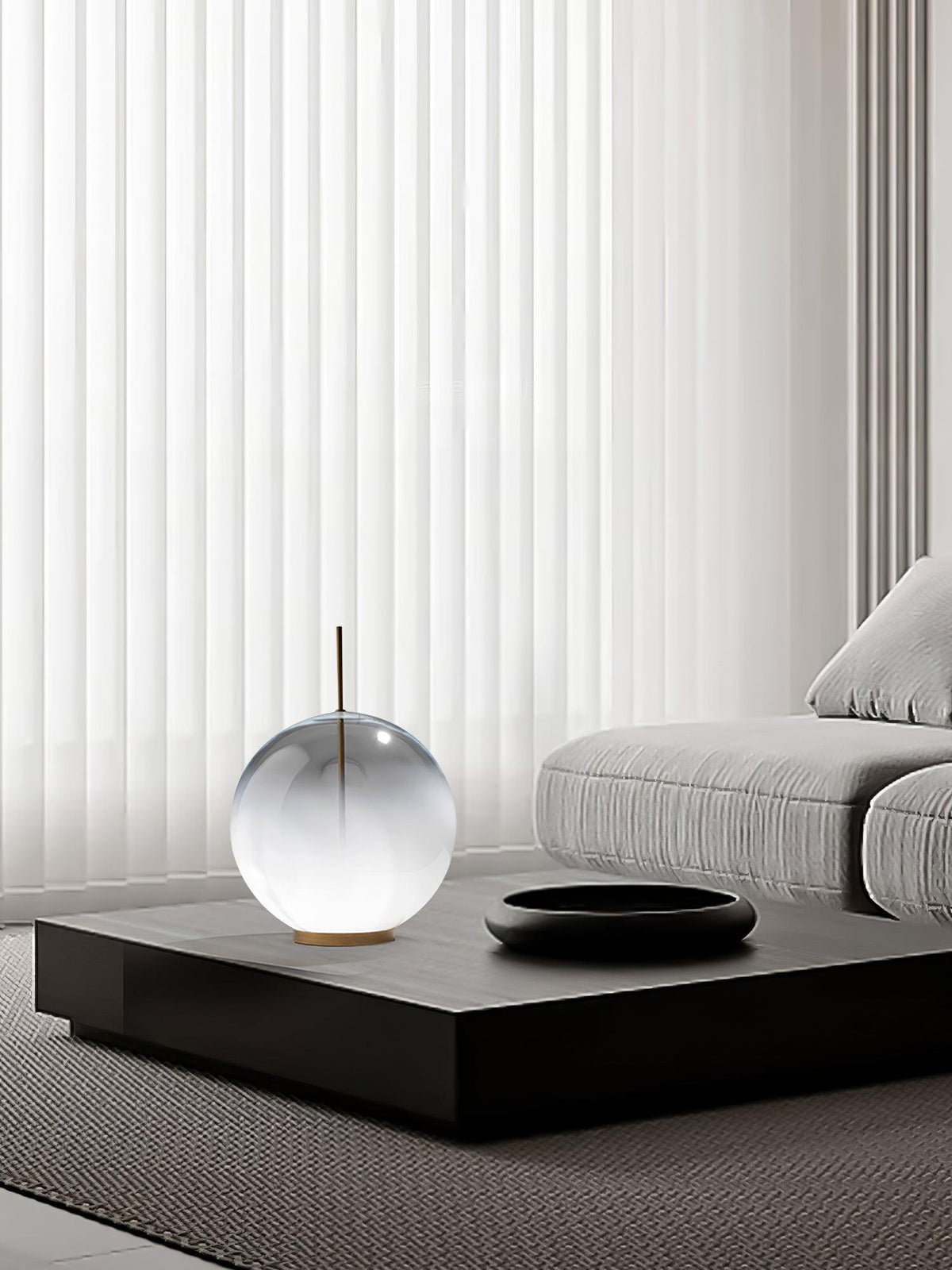Tindari Glass Table Lamp by Tavilume - glass medium table lamp, view 3