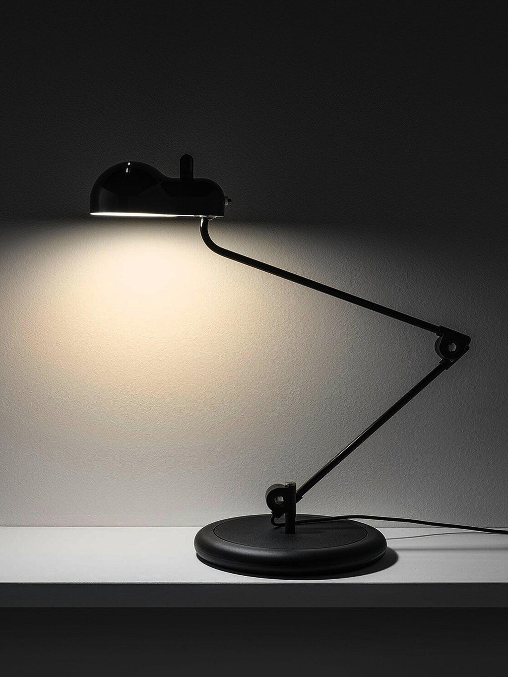 Topo Table Lamp product view 6, showing Metal, Steel, PC and As shown
