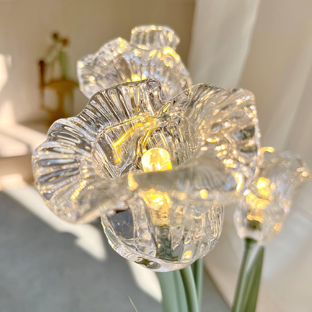 Tulip Flower Table Lamp by Tavilume - glass medium table lamp, view 2