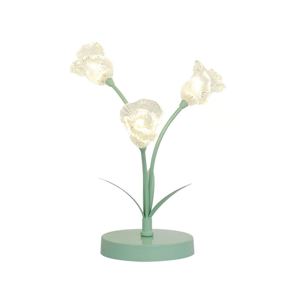 Tulip Flower Table Lamp by Tavilume - glass medium table lamp, view 3