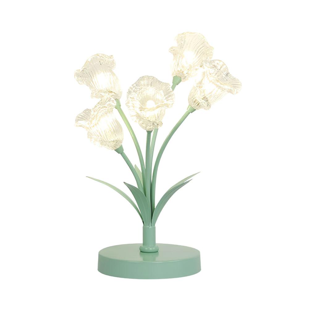 Tulip Flower Table Lamp by Tavilume - glass medium table lamp, view 4