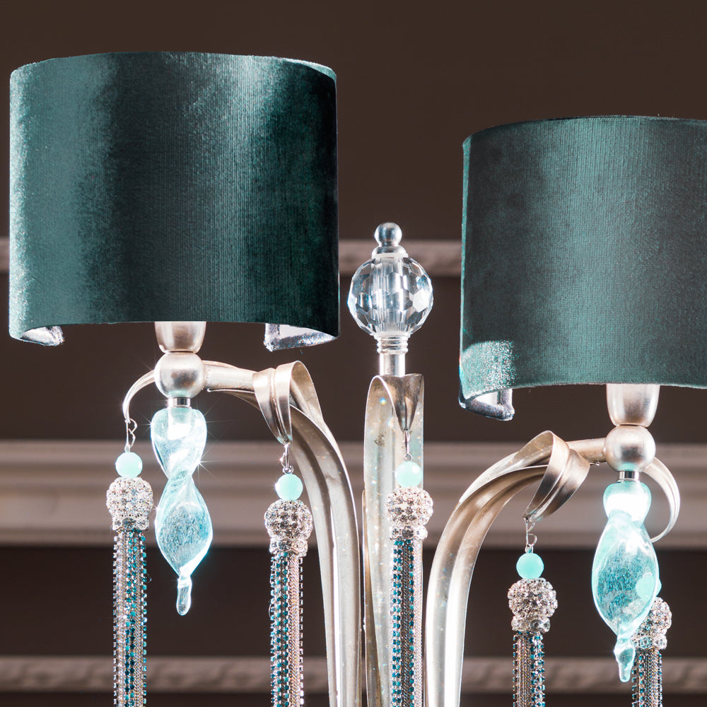 Crystal Aquamarine Table Lamp by Tavilume - crystal large table lamp, view 3
