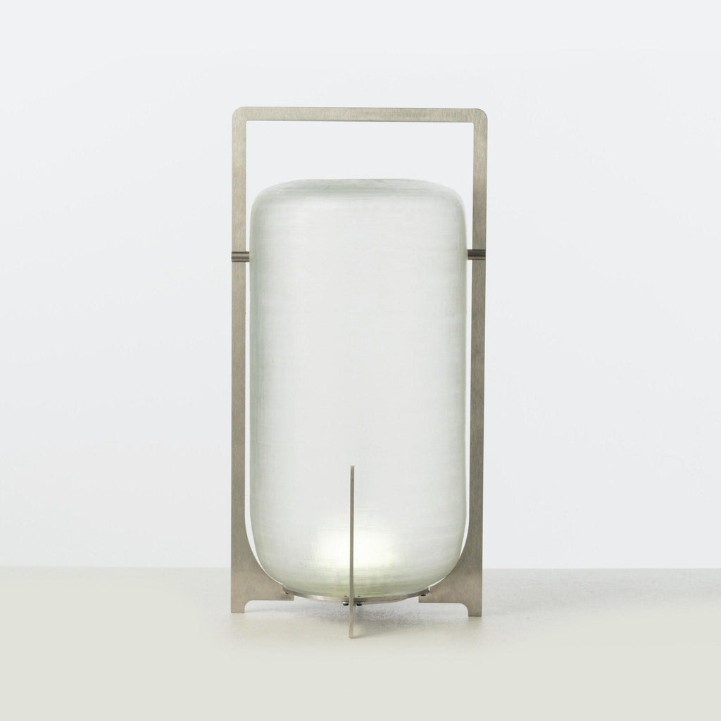 Steel Twilight Lantern Table Lamp by Tavilume - glass small table lamp, view 19