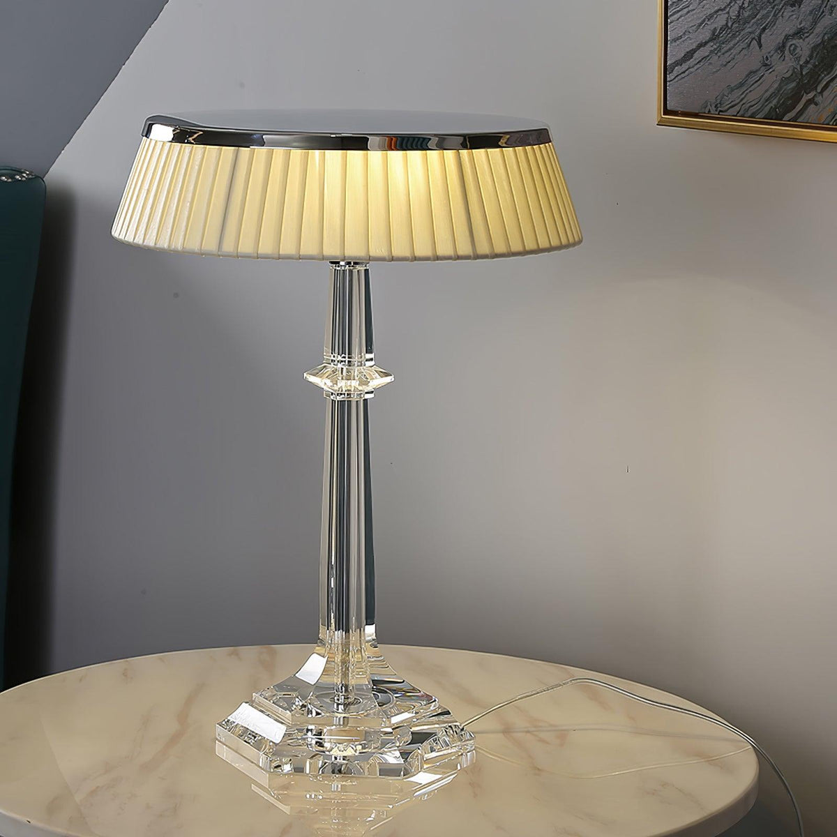 Versailles Table Lamp by Tavilume - glass small table lamp, view 10