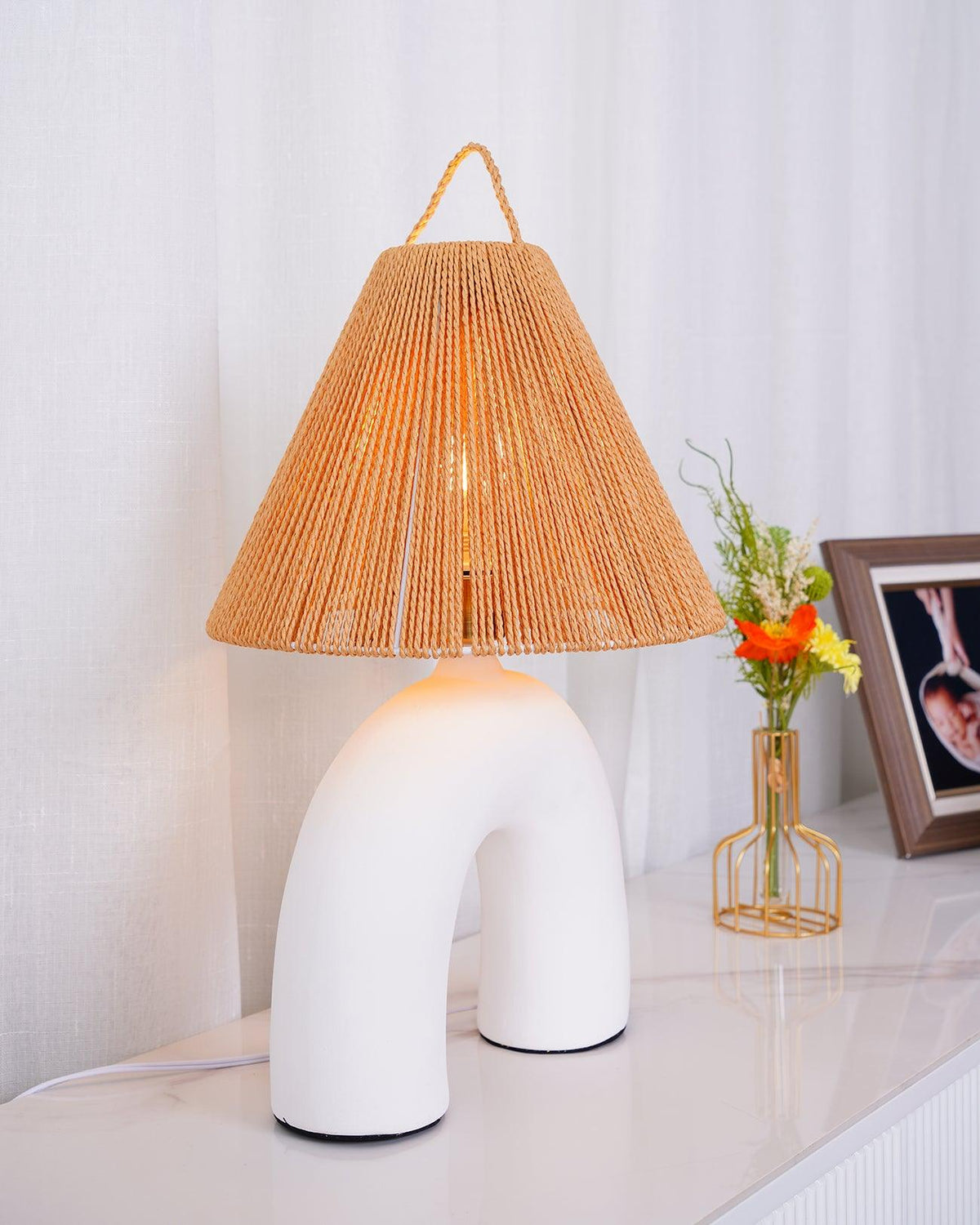 Arched Table Lamp by Tavilume - ceramic medium table lamp, view 9