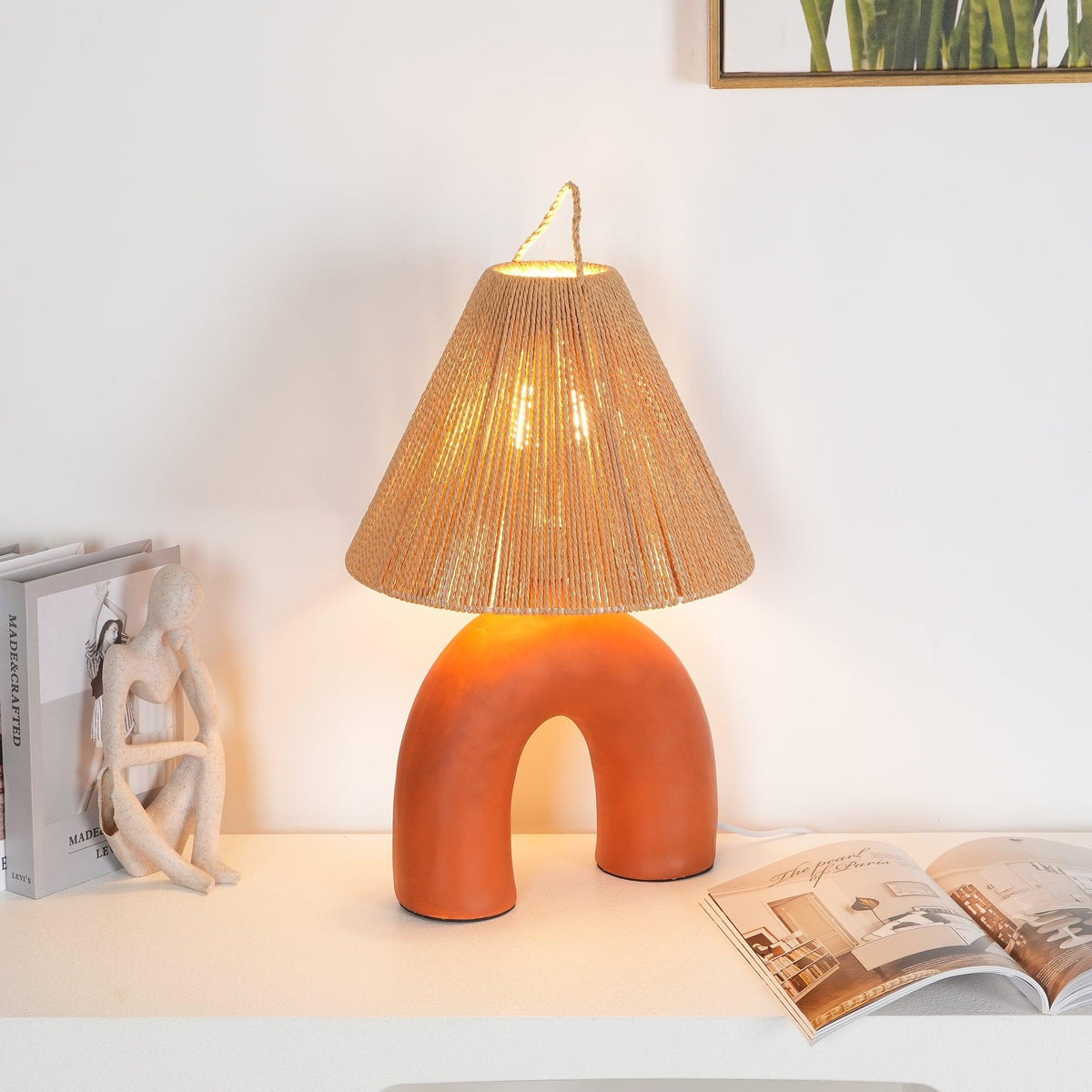 Arched Table Lamp by Tavilume - ceramic medium table lamp, view 4