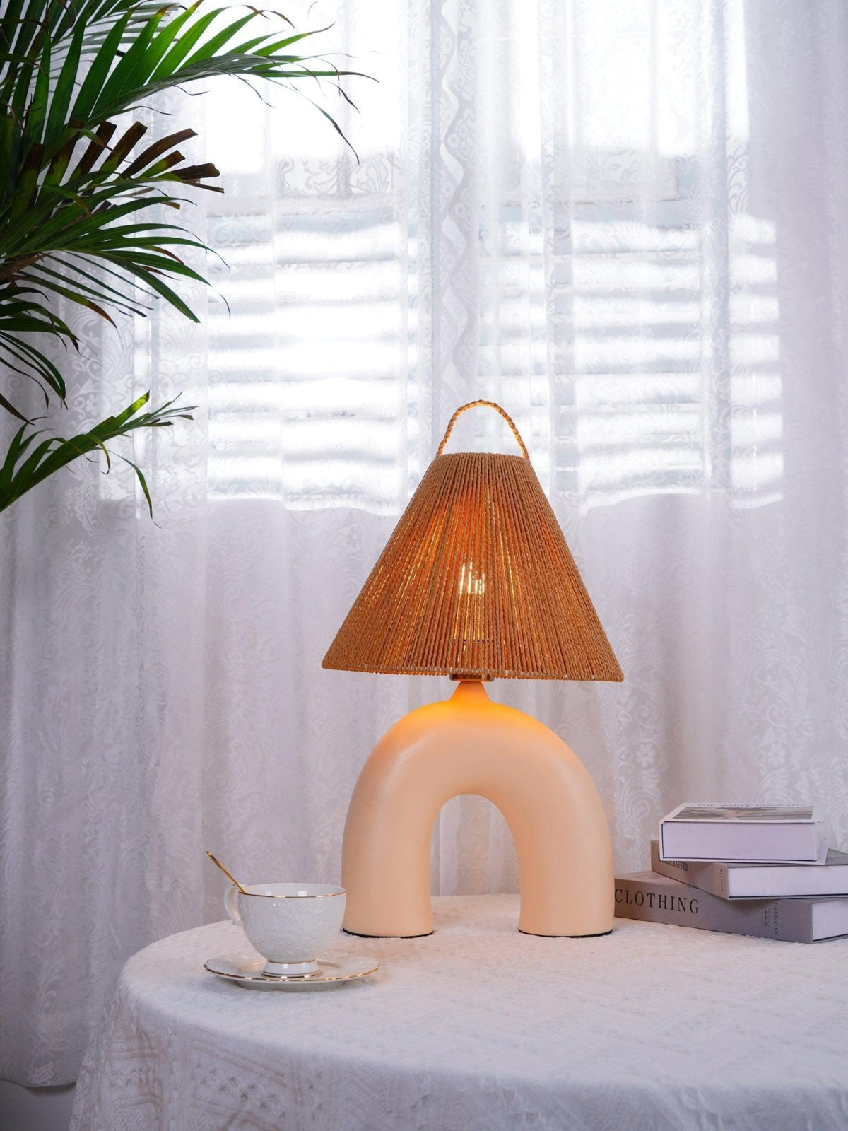 Arched Table Lamp by Tavilume - ceramic medium table lamp, view 14