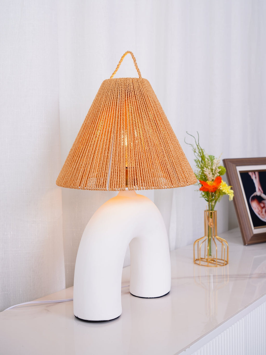 Arched Table Lamp by Tavilume - ceramic medium table lamp, view 34