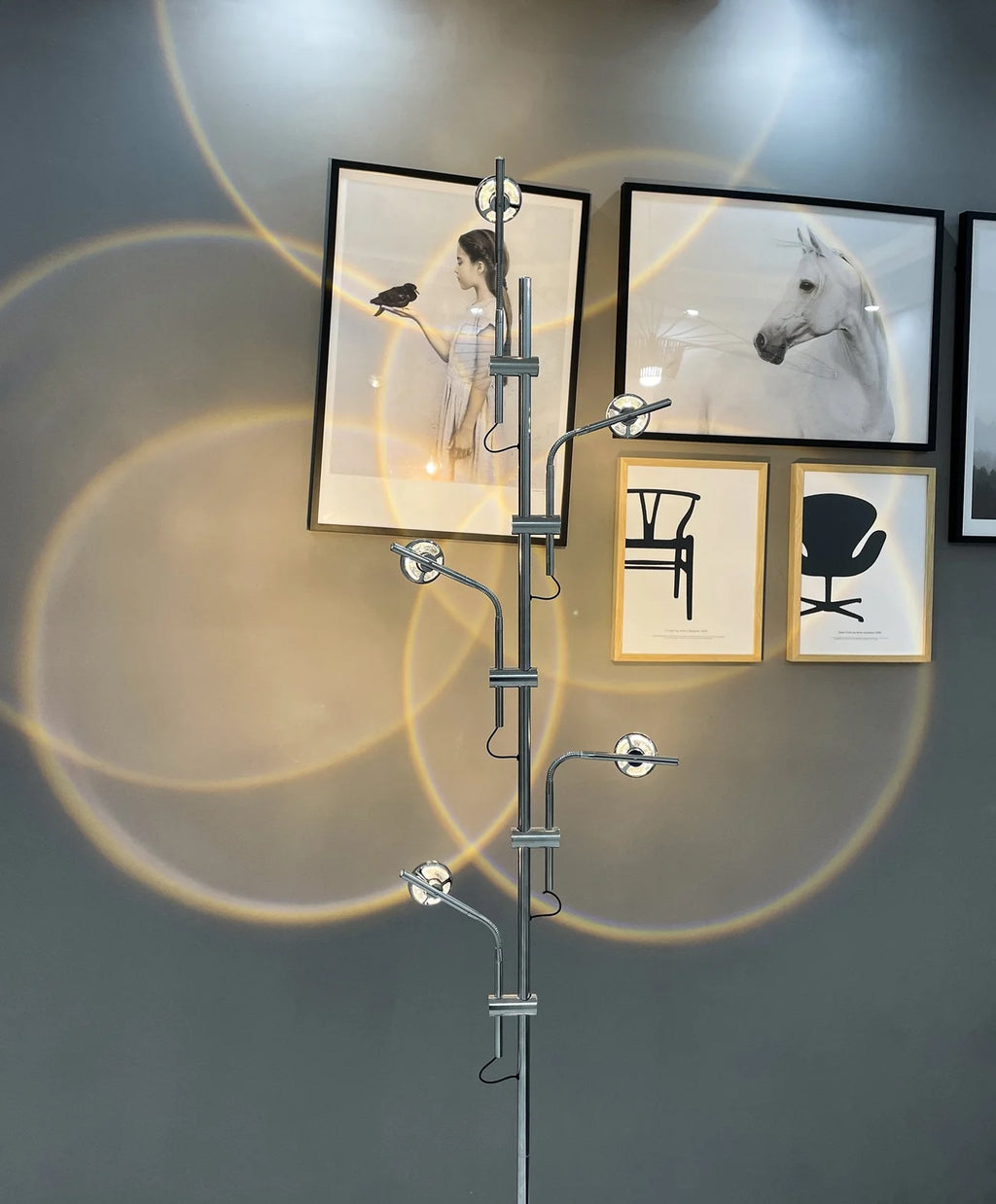Wa Wa Table Lamp product view 5, showing Glass, Iron, Stainless steel and As shown