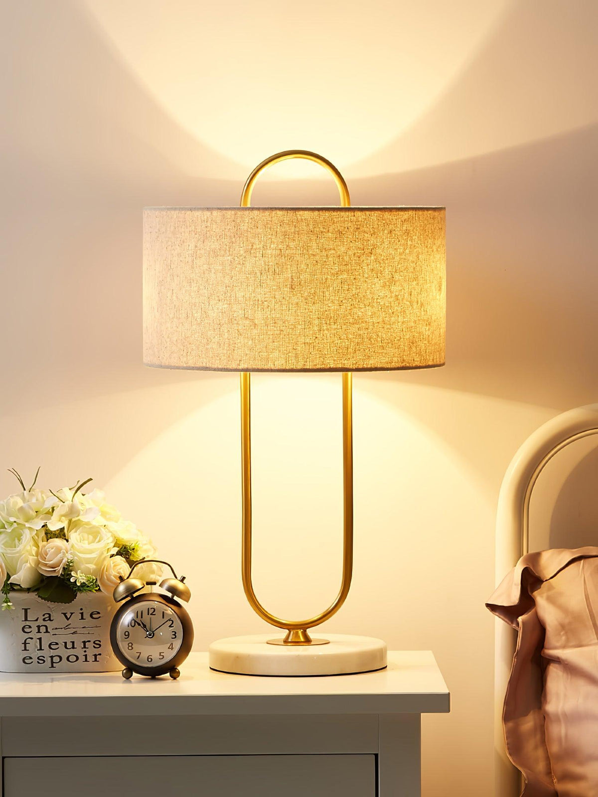 Warner Table Lamp by Tavilume - marble medium table lamp, view 2