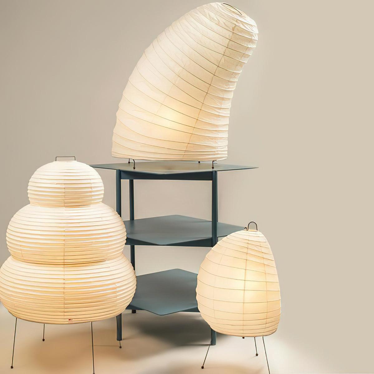 Washi Paper Table Lamp by Tavilume - iron medium table lamp, view 5