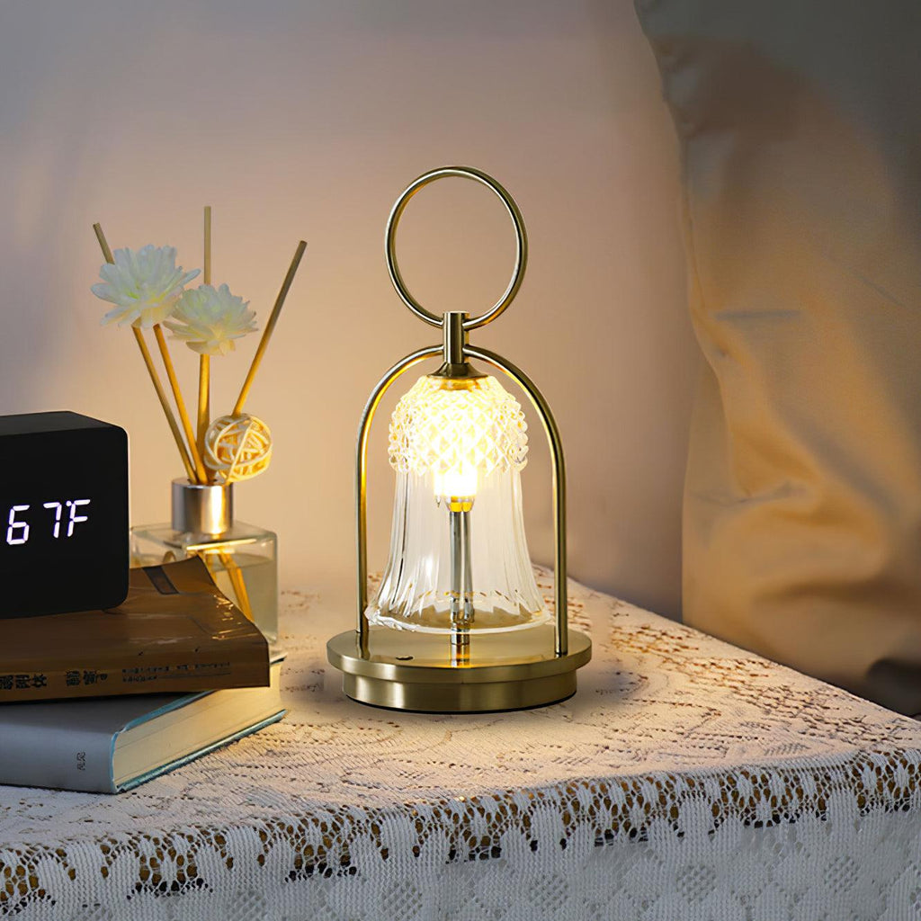 Wind Chime Portable USB-Powered Table Lamp by Tavilume - glass small table lamp, view 7