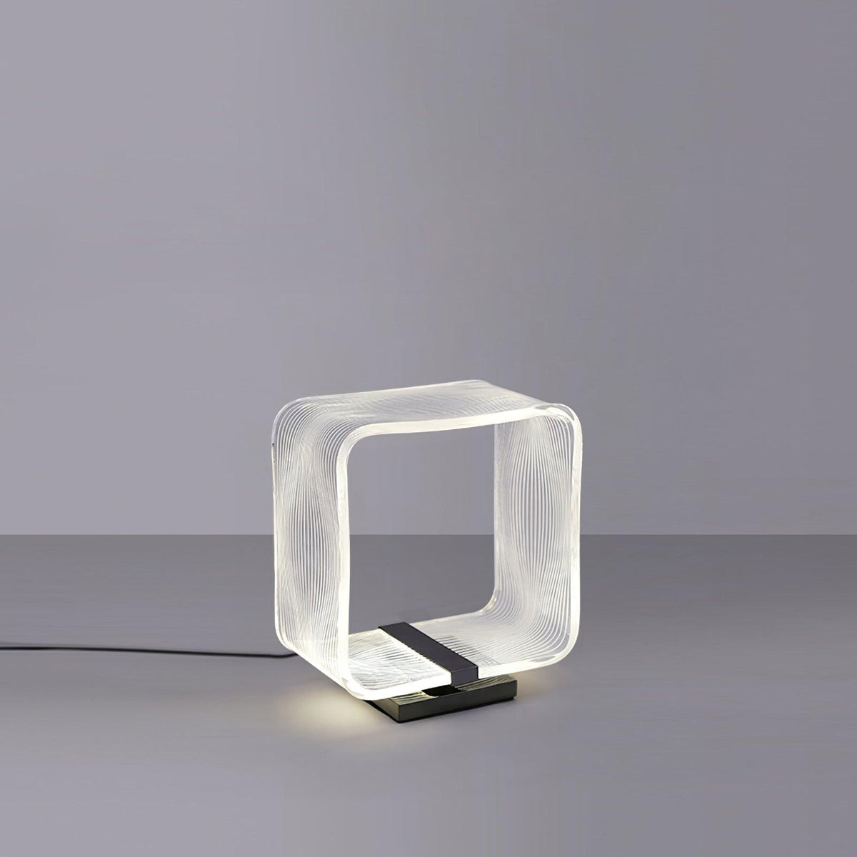 Wire Cube Table Lamp by Tavilume - acrylic small table lamp, view 1