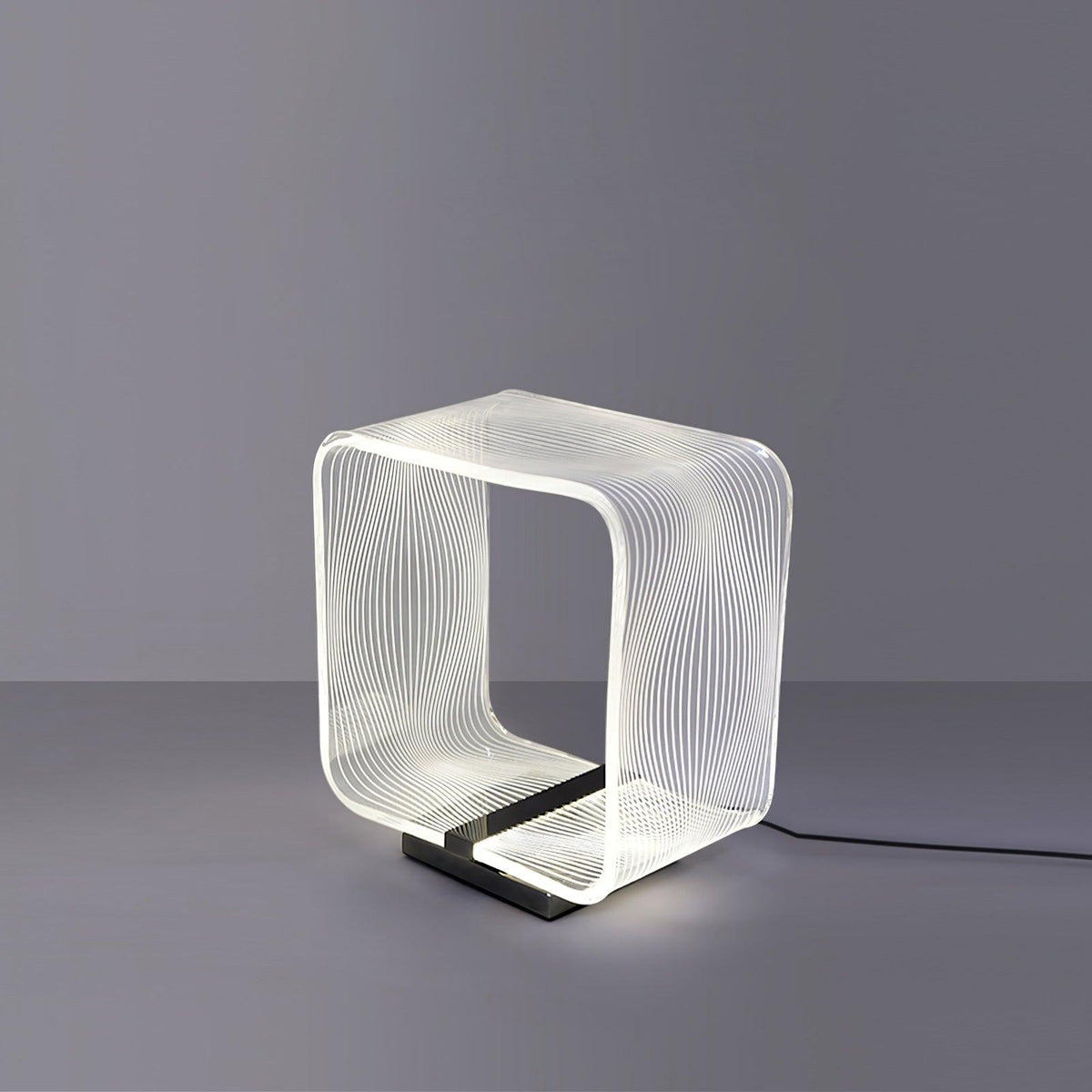 Wire Cube Table Lamp by Tavilume - acrylic small table lamp, view 4