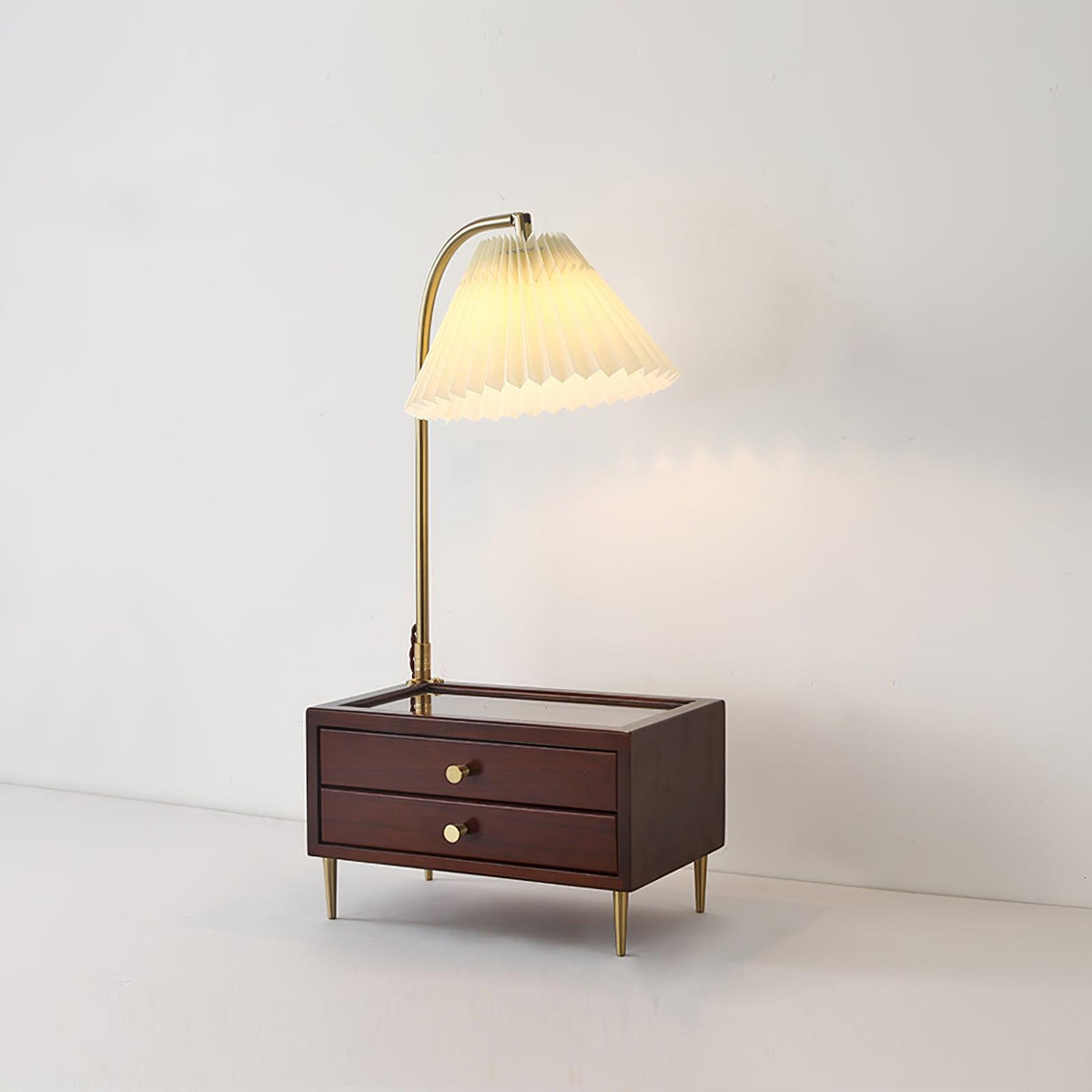 Wood Drawer Table Lamp by Tavilume - wood large table lamp, view 1