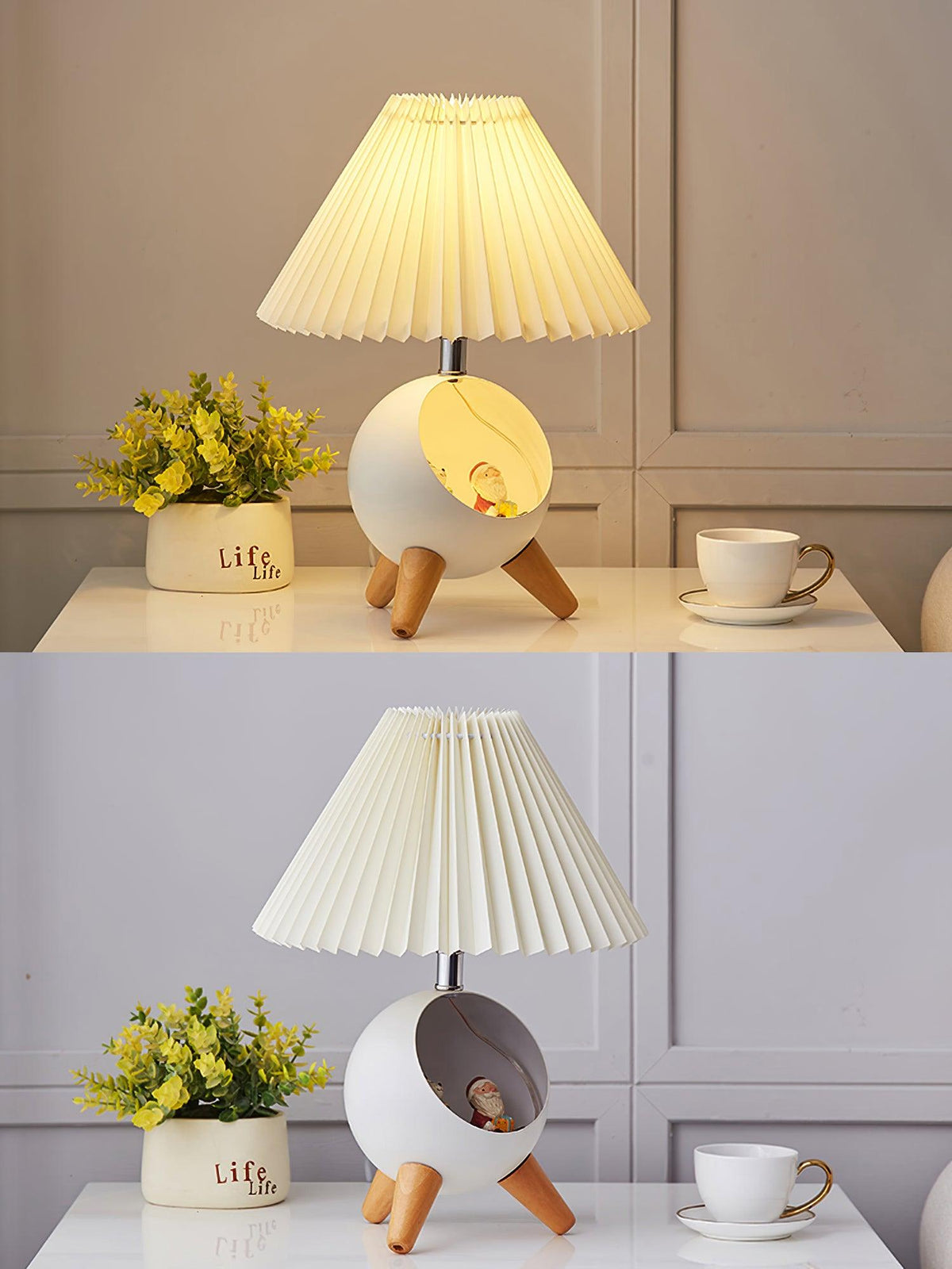 Wood Small Table Lamp by Tavilume - ceramic medium table lamp, view 5