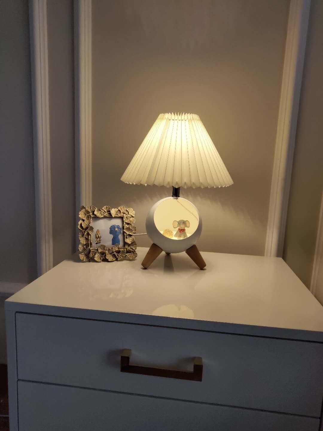 Wood Small Table Lamp by Tavilume - ceramic medium table lamp, view 9