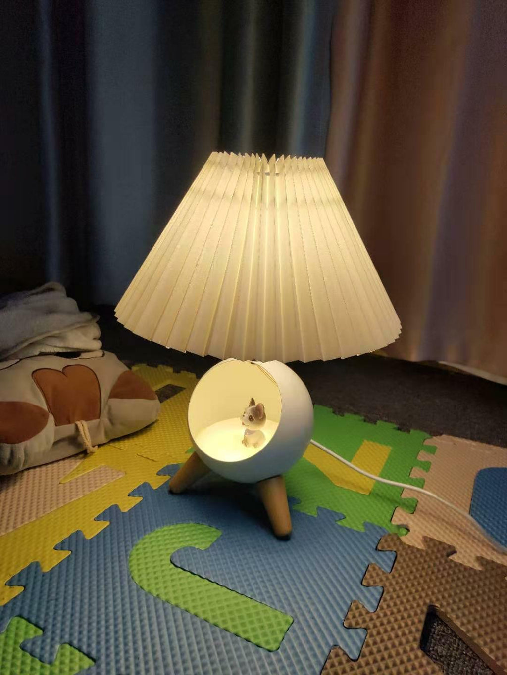 Wood Small Table Lamp by Tavilume - ceramic medium table lamp, view 10