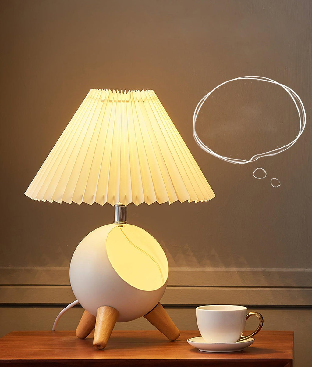 Wood Small Table Lamp by Tavilume - ceramic medium table lamp, view 3