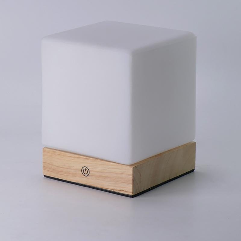 Mini Cube LED Table Lamp Ambient Lighting by Tavilume - glass small table lamp, view 7