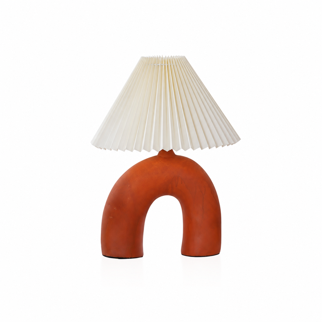 Arched Pleated Table Lamp by Tavilume - ceramic medium table lamp, view 1